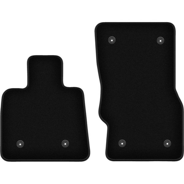 Wielganizator Tappetini Anteriori In Velluto Per Alfa Romeo Stelvio 2X4 (2WD) (2016-, Suv) Neri, Set 2 Pz, Con Fissaggi-image