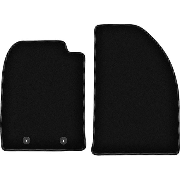 Wielganizator Tappetini Anteriori In Velluto Per Ford Fusion (2002-2005, Hatchback) Neri, Set 2 Pz, Con Fissaggi-image