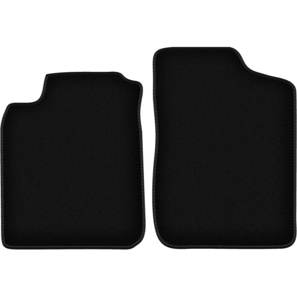 Wielganizator Tappetini Anteriori In Velluto Per Daihatsu Charade (1994-2000, Hatchback) Neri, Set 2 Pz, Con Fissaggi-image