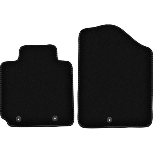 Wielganizator Tappetini Anteriori In Velluto Per Hyundai Veloster (2011-2018, Coupé) Neri, Set 2 Pz, Con Fissaggi-image