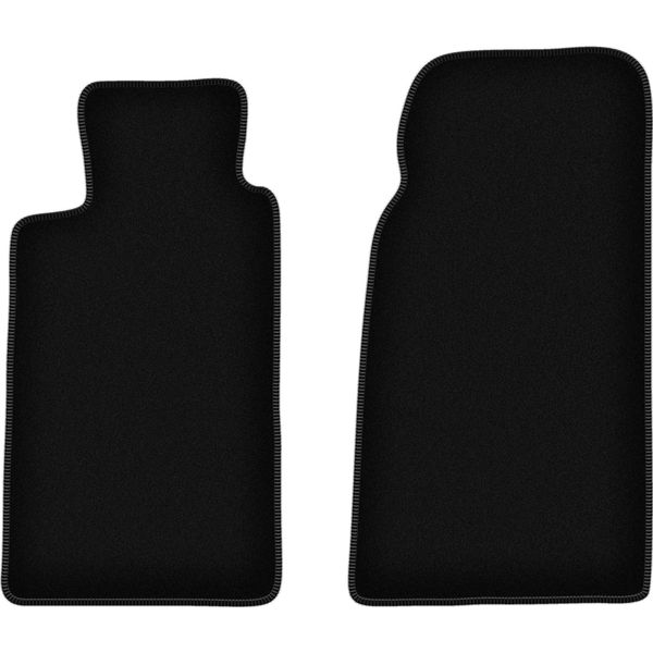 Wielganizator Tappetini Anteriori In Velluto Per Jaguar XJ6 X300 (1994-1997, Berlina) Neri, Set 2 Pz, Con Fissaggi-image