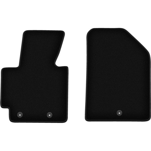 Wielganizator Tappetini Anteriori In Velluto Per Kia Soul Ii (2013-, Minivan) Neri, Set 2 Pz, Con Fissaggi-image