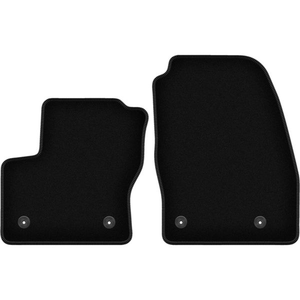 Wielganizator Tappetini Anteriori In Velluto Per Ford C-MAX MK2 (2015-2019, Minivan) Neri, Set 2 Pz, Con Fissaggi-image