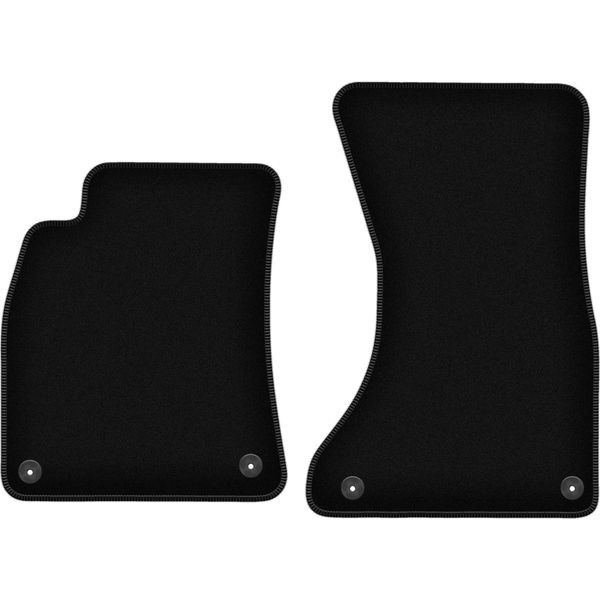 Wielganizator Tappetini Anteriori In Velluto Per Audi A5 8T (2008-2018, Coupé) Neri, Set 2 Pz, Con Fissaggi-image