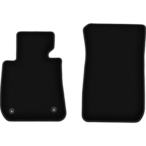 Wielganizator Tappetini Anteriori In Velluto Per Bmw 3 E92 (2004-2011, Coupé) Neri, Set 2 Pz, Con Fissaggi-image