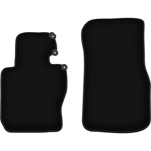 Wielganizator Tappetini Anteriori In Velluto Per Bmw 3 F34 (2013-2020, Gran Turismo) Neri, Set 2 Pz, Con Fissaggi-image