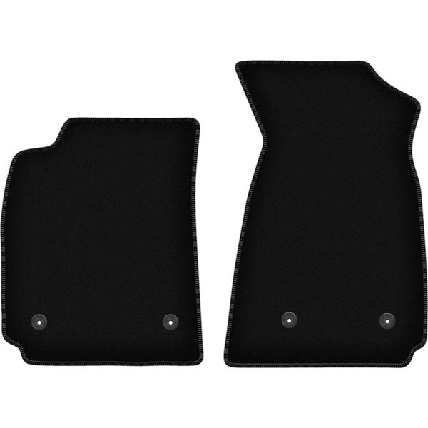 Wielganizator Tappetini Anteriori In Velluto Per Audi A4 B5 (1995-1999, Berlina, Station Wagon, Avant) Neri, Set 2 Pz, Con Fissaggi-image
