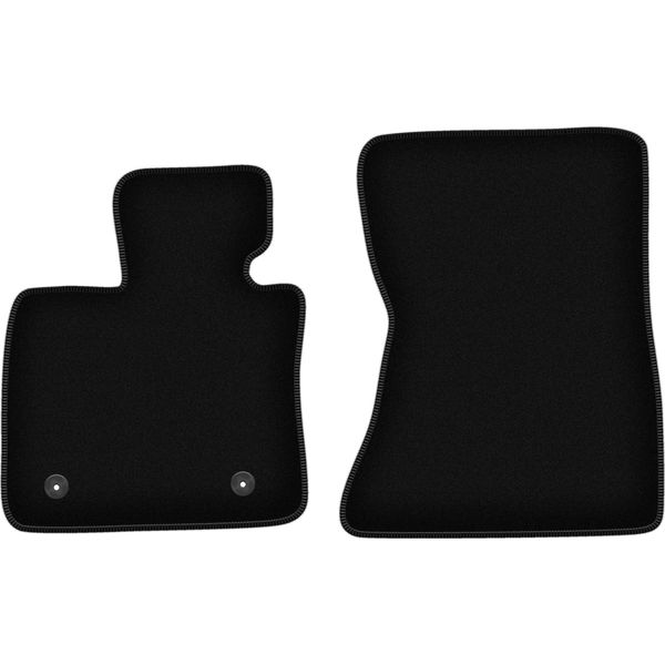 Wielganizator Tappetini Anteriori In Velluto Per Bmw X5 E70 (2006-2013, Suv) Neri, Set 2 Pz, Con Fissaggi-image
