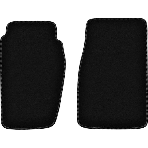 Wielganizator Tappetini Anteriori In Velluto Per Jeep Grand Cherokee Xj (1992-1998, Fuoristrada) Neri, Set 2 Pz, Con Fissaggi-image