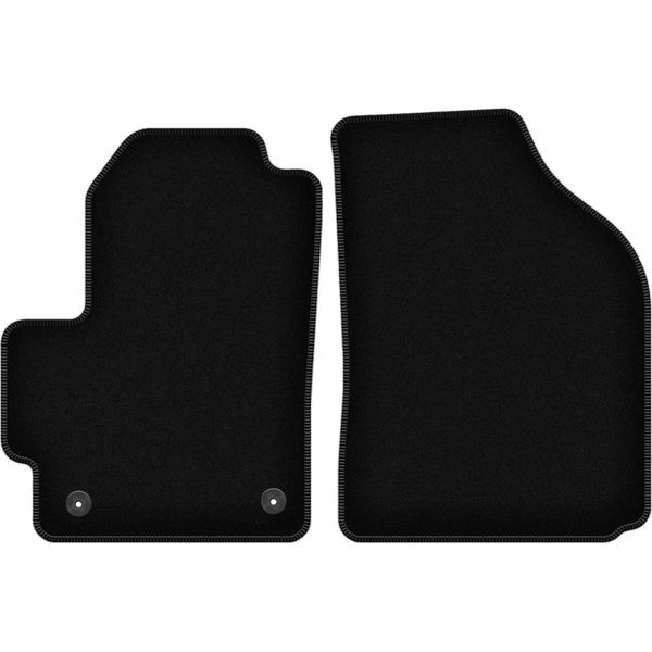 Wielganizator Tappetini Anteriori In Velluto Per Chevrolet Matiz (2004-2009, Hatchback) Neri, Set 2 Pz, Con Fissaggi-image