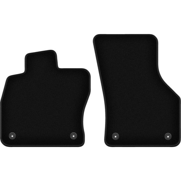 Wielganizator Tappetini Anteriori In Velluto Per Seat Leon Iv (2020-, Berlina, Station Wagon, Variant, Liftback) Neri, Set 2 Pz, Con Fissaggi-image
