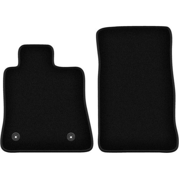 Wielganizator Tappetini Anteriori In Velluto Per Chevrolet Camaro Vi (2015-2020, Coupé) Neri, Set 2 Pz, Con Fissaggi-image