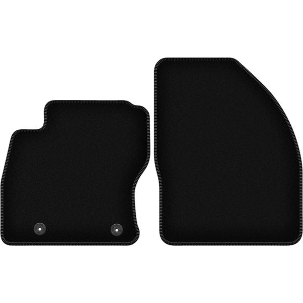 Wielganizator Tappetini Anteriori In Velluto Per Ford Focus MK2 (2006-2010, Cabriolet) Neri, Set 2 Pz, Con Fissaggi-image