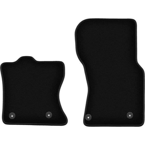 Wielganizator Tappetini Anteriori In Velluto Per Land Rover Velar (2017-, Suv) Neri, Set 2 Pz, Con Fissaggi-image