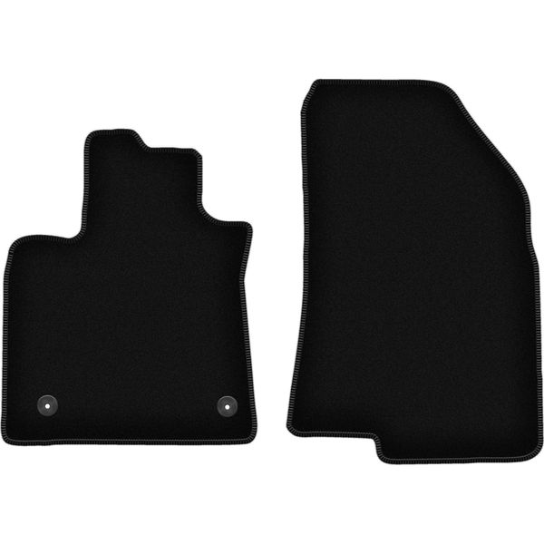 Wielganizator Tappetini Anteriori In Velluto Per Dacia Sandero Iii (2021-, Hatchback) Neri, Set 2 Pz, Con Fissaggi-image