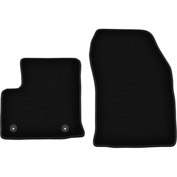 Wielganizator Tappetini Anteriori In Velluto Per Citroen E-C4 (2021-, Hatchback) Neri, Set 2 Pz, Con Fissaggi-image