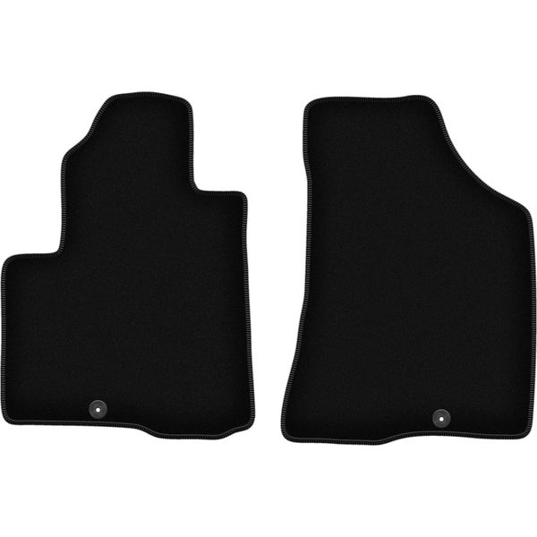 Wielganizator Tappetini Anteriori In Velluto Per Hyundai Santafe Ii (2006-2012, 7 Persone) Neri, Set 2 Pz, Con Fissaggi-image