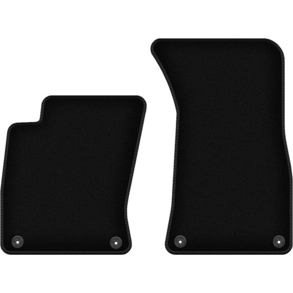Wielganizator Tappetini Anteriori In Velluto Per Audi A8 D3 (2002-2009, Long / Lungo) Neri, Set 2 Pz, Con Fissaggi-image