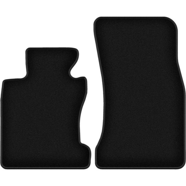 Wielganizator Tappetini Anteriori In Velluto Per Bmw 5 E60 (2003-2010, Xdrive) Neri, Set 2 Pz, Con Fissaggi-image