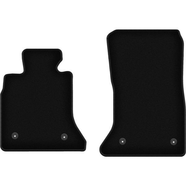 Wielganizator Tappetini Anteriori In Velluto Per Bmw 5 F11 (2010-2013, Station Wagon (Touring) (Velcro)) Neri, Set 2 Pz, Con Fissaggi-image
