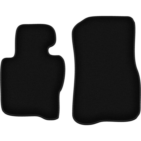 Wielganizator Tappetini Anteriori In Velluto Per Bmw 4 F33 (2013-, Xdrive) Neri, Set 2 Pz, Con Fissaggi-image