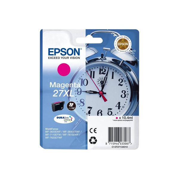 Original Epson Workforce WF-3620 Wf (C13T27134010 / 27XL) Druckerpatrone Magenta-image