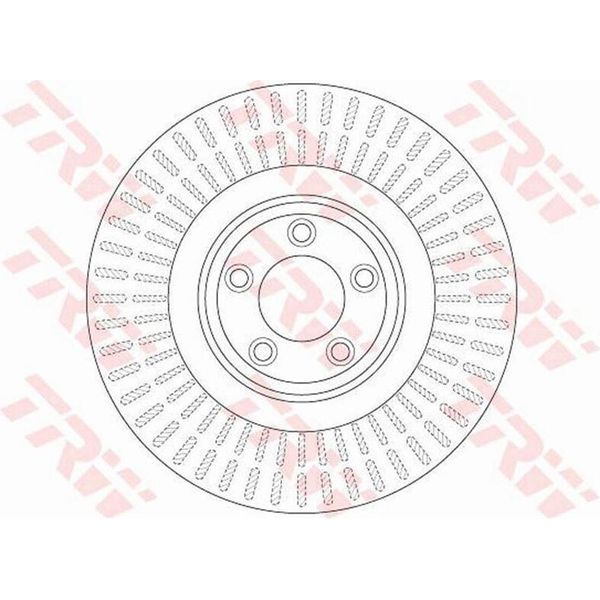 2X Disco Freno Trw DF6146S Per Jaguar Xf (_J05_ CC9) Xf Sportbrake (X250)-image