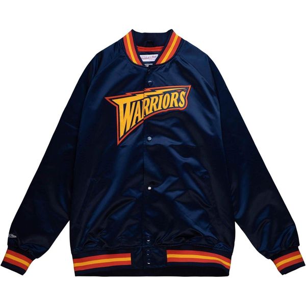 Mitchell & Ness Golden State Warriors - Giacca Leggera In Raso Navy - L-image
