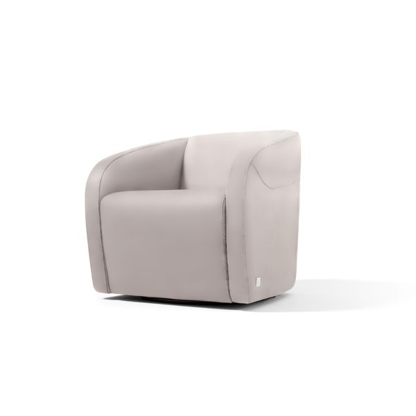 Sessel Egoitaliano "Charlottaas Clubsessel, Designsessel, Modern Und Zeitlos, Bequem", Grau (Stone), B:73Cm H:73Cm T:76Cm, Leder »Bull« (Echtes Rindsleder). Geschliffenes, Pigmentiertes Und Behandeltes Rindsleder Mit Einer Dicke Von 1, 3-1, 5 Mm. Dieses Leder Zeigt Eine Ziemlich Weiche Hand Mit Einem Halb Undurchsichtigen Aussehen. Es Handelt Sich Um Ein GeschüTztes Leder. Eine Leichte Deckschicht-image