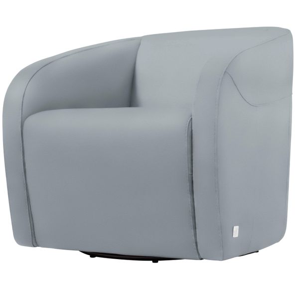 Sessel Egoitaliano "Charlottaas Clubsessel, Designsessel, Modern Und Zeitlos, Bequem", Blau (Himmelblau), B:73Cm H:73Cm T:76Cm, Leder Nuvole (Echtes Rindsleder). HalbnatüRliches, Halbnarbiges Rindsleder Mit Einer NatüRlichen KöRnung Von 1, 2 Bis 1, 4 Mm. Dieses Leder Hat Eine Weiche, Wachsartige Haptik Mit Mattem Aussehen Und Einem Wolkeneffekt. Es Handelt Sich Um Ein Naturleder, Das Die UrsprüNgl-image