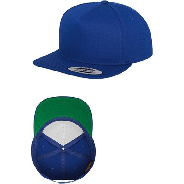 Flexfit 6007 | Classic 5 Panel Snapback Cap / Berretto / Cappello - Colore: Royal - Taglia: Unica-image