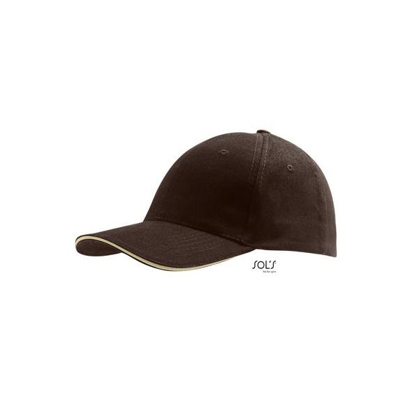 Sols 88100 | Six Panel Cap Buffalo / Cap / Beanie / Hat - Colore: Chocolate/Beige - Taglia: One Size-image