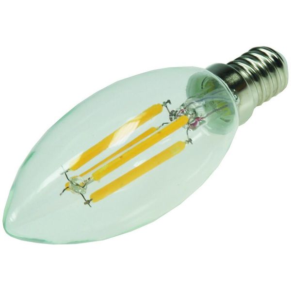 Chilitec Led Candela E14 Filamento K4 3000K, 360Lm, 230V/4W, Bianco Caldo-image
