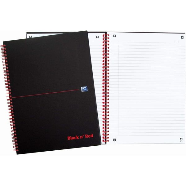 Blocco Universitario Oxford Black N' Red, Din A5, Foderato, Cartoncino-image