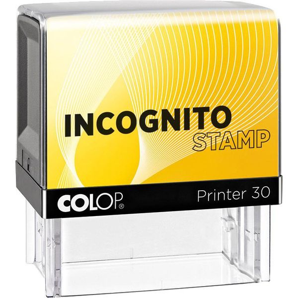 Timbro Di Protezione Dati Colop Incognito Printer 30N Lgt Giallo / Nero-image