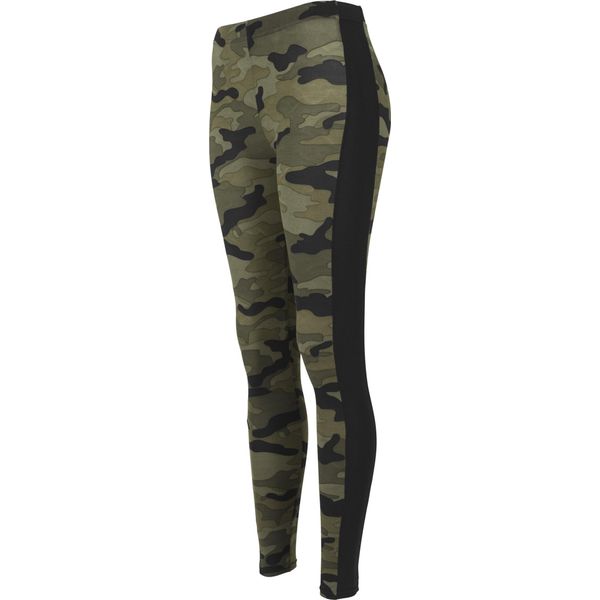 DáMské Leginy Urban Classics Ladies Camo Stripe Leggings Woodcamo/Blk - L-image
