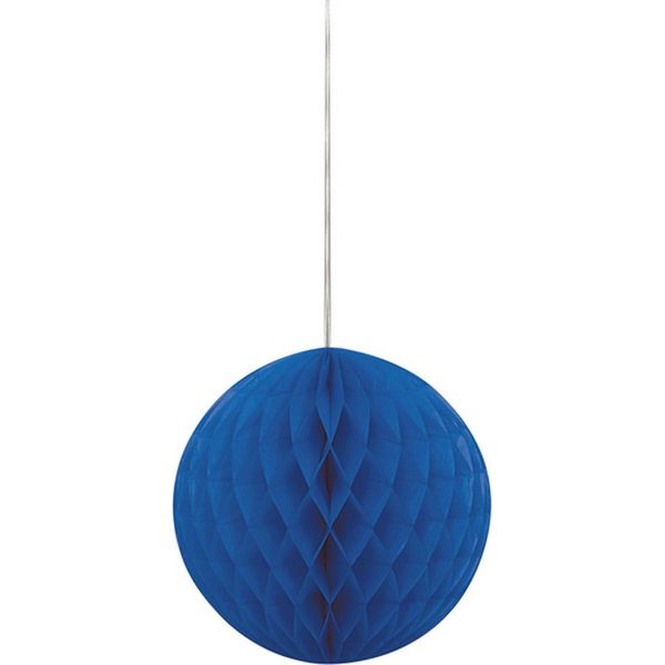 Lanterna Di Carta Rotonda Unique Party SG5382 (25 Cm) (Blu Reale)-image
