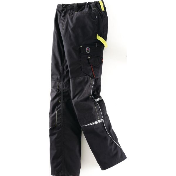Pantaloni Con Cintura In Vita Terrax Workwear Taglia 50 Nero/Lime Terrax-image