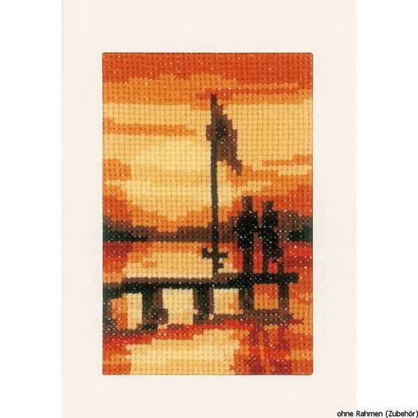Biglietti D'auguri Vervaco "Tramonto"", Set Di 3, Schema Di Conteggio"-image