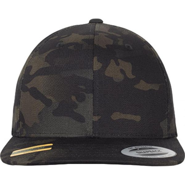 Flexfit 6089MC | Classic Snapback Multicam, Chiusura A Scatto Tonale - Colore: Nero Multicam - Taglia: Unica-image