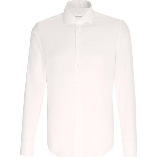 Seidensticker Business Camicia Uomo Manica Lunga Spread-Kent Slim-Fit Bianco 38-image