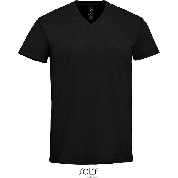 Sols 02940 | Maglietta Da Uomo Imperial Con Scollo A V - 190 Jersey - Colore: Nero Profondo - Taglia: L-image