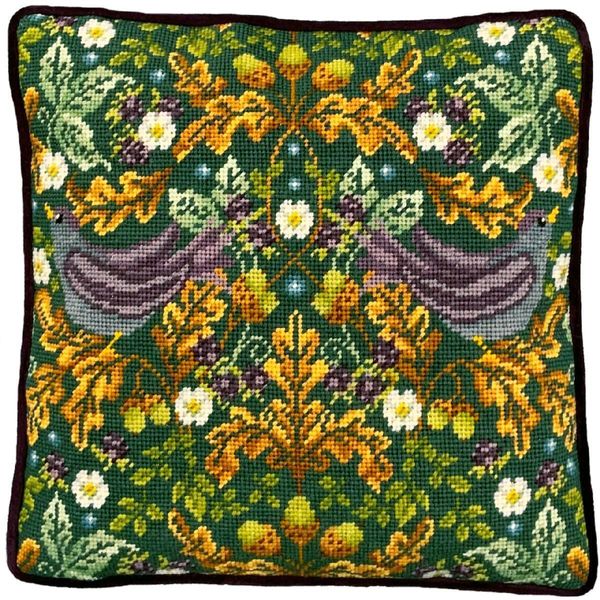 Set Di Cuscini Da Ricamo In Arazzo Bothy Threads "Autumn Stare Tapestry"", Immagine Da Ricamo Prestampata, TKTB3, 36X36Cm"-image