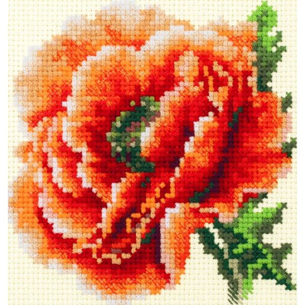Magic Needle Zweigart Edition Kit Punto Croce "Papavero"", Contato, Fai Da Te, 11X11Cm"-image