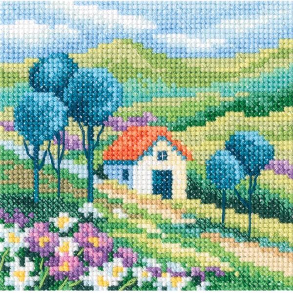 Kit Punto Croce Rto "Summer Colors Iv"", Contato, Fai Da Te, 11X11Cm"-image