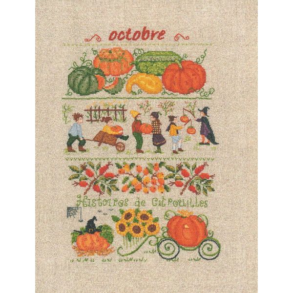Le Bonheur Des Dames Kit Punto Croce Contato "October"", 18X28Cm, Fai Da Te"-image