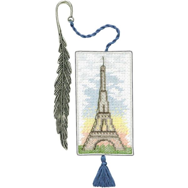 Segnalibro Le Bonheur Des Dames Kit Punto Croce Contato "Torre Eiffel Iii"", 4X8Cm"-image