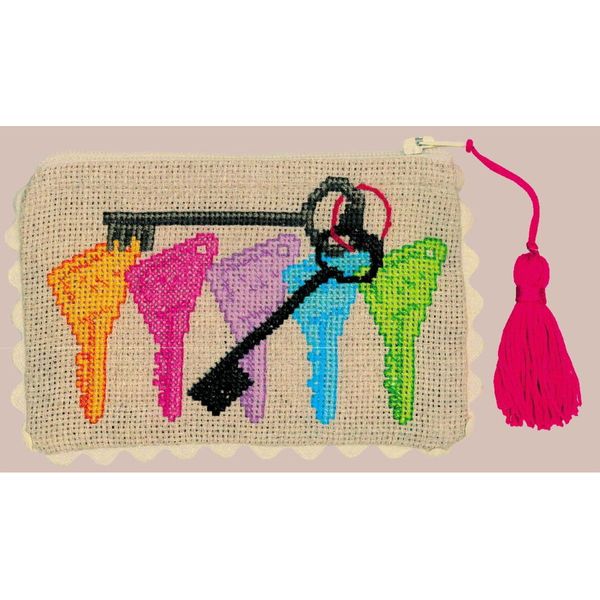 Le Bonheur Des Dames Borsa Contato Kit Punto Croce "Key Box"", 14,5X10,5Cm"-image