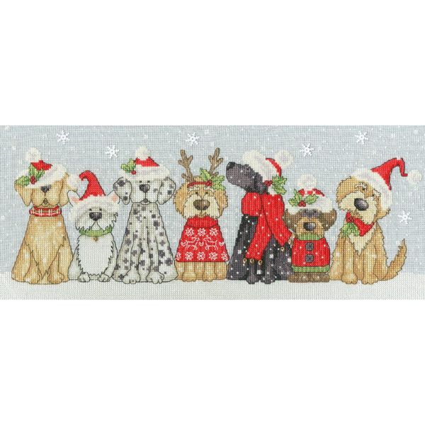 Confezione Da Ricamo A Punto Croce Bothy Threads "Cani Da Vacanza"", Schema Contato, XKTB10, 39X16Cm"-image