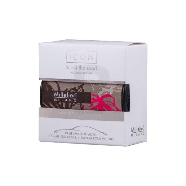 Millefiori Milano Icon Car Air Freshener Magnolia Blossom & Wood Textil Floral-image